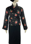 Stunning Early 1930s Black Floral Quilted Jacket  - NEW!