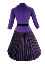 Stylish Designer 1950s Purple Wool Top and Skirt Set- New!
