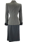 Sophisticated 1940s Striped Two-Tone Wool Suit- New!