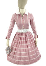 Late 1950s Pink and White Gingham Cotton Dress - New!