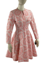 Vintage 1960s Embossed Floral Mini Dress - New!