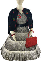 Late 1950s Black and White Cotton Lace Dress- NEW!
