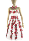 Vintage 1950s Pink Trailing Flowers Dress- NEW!