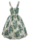 Fabulous 1950s Blue Roses Horrockses Designer Dress- New!