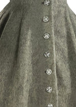 Dramatic 1950s Grey Flecked Wool Princess Coat- NEW!
