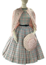 Late 1950s Early 1960s Pink & Blue Plaid Dress - New!