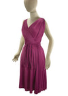 Vintage 1970s Boysenberry Coloured Day Dress - New!