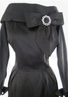 Vintage Couture 1950s Black Lilli Ann Party Dress