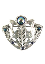Antique 1900s Art Nouveau Silver Metal Brooch - New!
