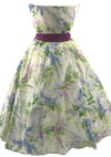 Vintage 1950s Floral Lilacs Nylon Dress Ensemble - New!