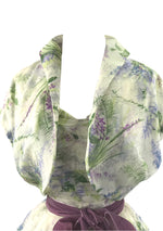 Vintage 1950s Floral Lilacs Nylon Dress Ensemble - New!