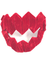 Vintage 1950s Sculptured Red Velvet Bandeau -New!