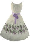 Vintage 1950s -1960s Lilac Wisteria Chiffon Party Dress - New!