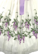 Vintage 1950s -1960s Lilac Wisteria Chiffon Party Dress - New!