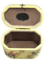 Vintage 1960s Decoupage Birds Oval Box Handbag - New!