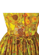 1950's -1960s Autumn Impressionist Print Dress  - New!