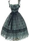 Exceptional Vintage 1950s Black Lace Party Dress - New!