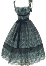 Exceptional Vintage 1950s Black Lace Party Dress - New!