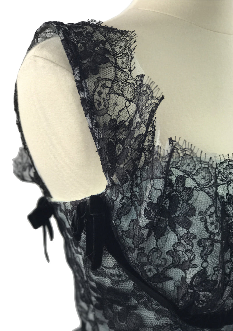Exceptional Vintage 1950s Black Lace Party Dress - New!