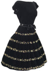Striking Vintage 1950s Black Velvet Dress - New!