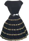 Striking Vintage 1950s Black Velvet Dress - New!