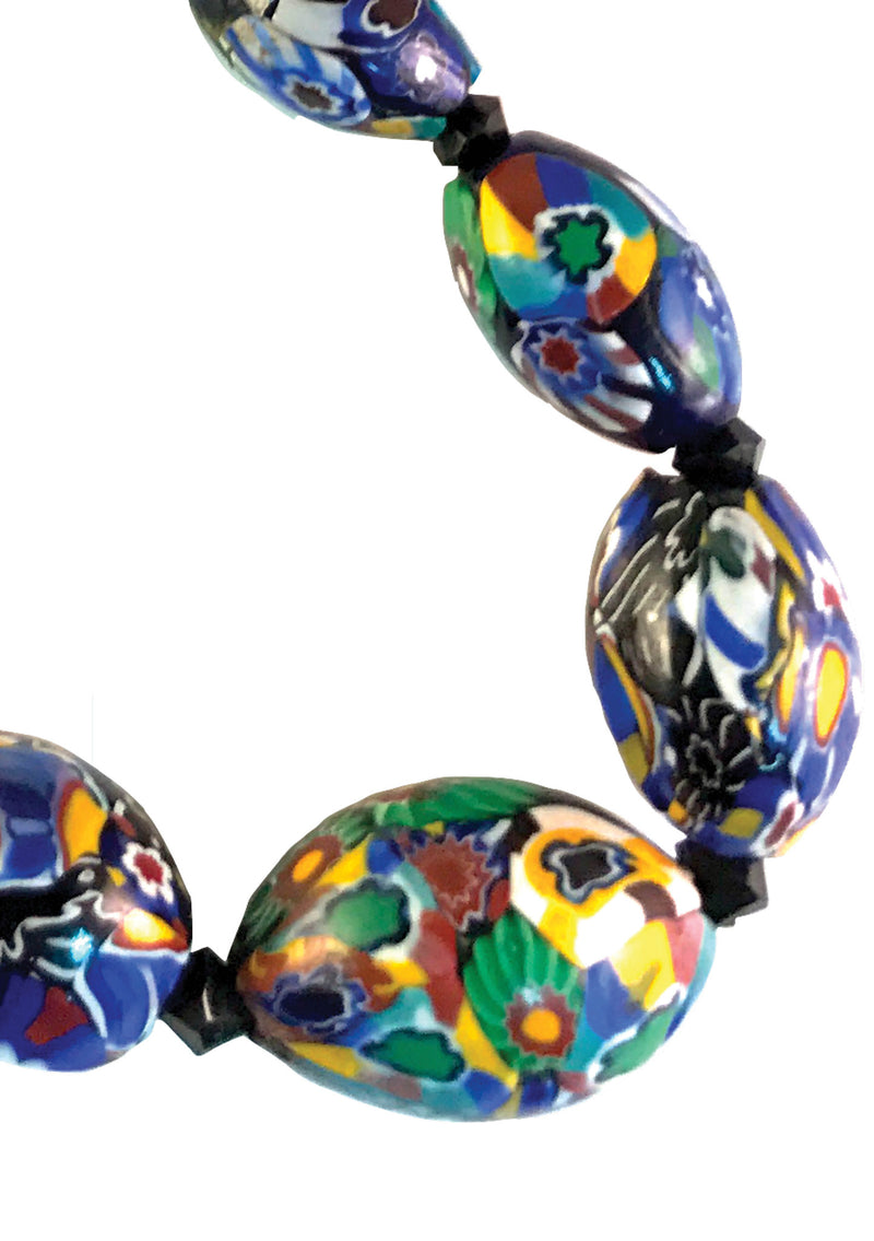 Beautiful 1920-1930s Art Deco Venetian Bead Necklace - New!