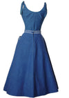 Rare 1940s Blue Chambray Dress & Jacket Ensemble - New!