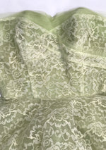 Vintage 1950s Pistachio Green Net Lace Party Dress - New!