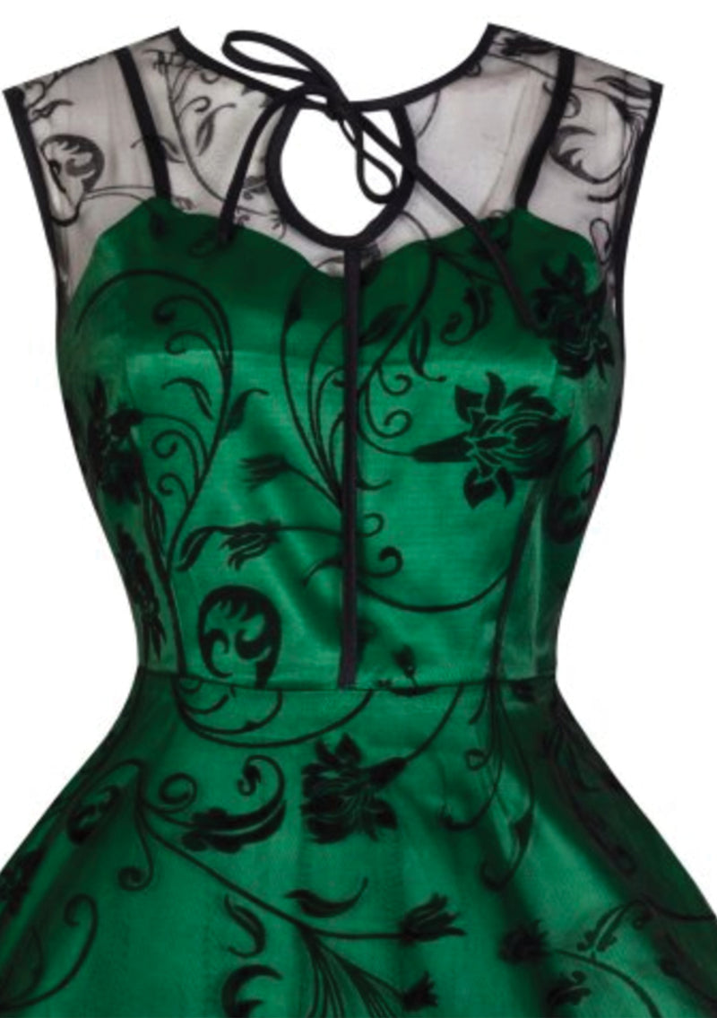 Recreation of 1950s Emerald Green Party Dress - New!