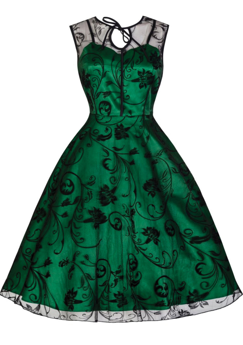 Recreation of 1950s Emerald Green Party Dress - New! Coutura Vintage Recreation of 1950s Emerald Green Party Dress - New! Coutura Vintage