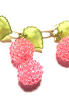 Vintage 1940s Art Deco Pink Lucite & Celluloid Fruit Necklace - New!