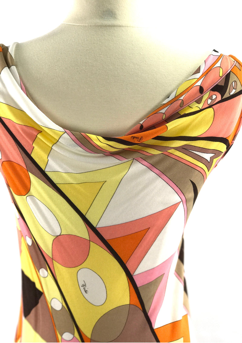 Vintage early 1970s Pucci Op Art Print Couture Dress - New!