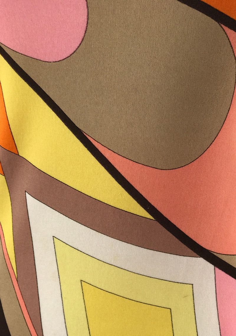 Vintage early 1970s Pucci Op Art Print Couture Dress - New!
