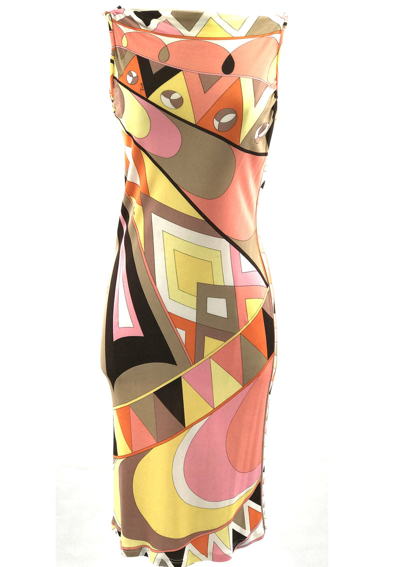 Vintage early 1970s Pucci Op Art Print Couture Dress - New!