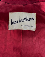 Vintage Late 1950s to Early 1960s Burgundy Coat - NEW!