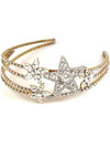 Striking Czech Clear Crystal Stars Headband - New!