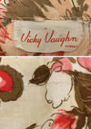 Vintage 1950s Pink Novelty Floral Cotton Dress- New!