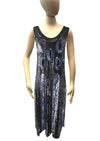 Vintage 1920s Black & Blue Sequins Party Dress  - New!
