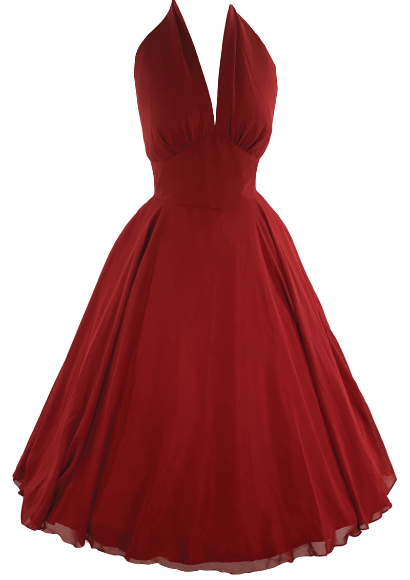 Recreation of Marilyn Monroe's 1950s Red Cocktail Dress - New! Coutura Vintage Recreation of Marilyn Monroe's 1950s Red Cocktail Dress - New! Coutura Vintage