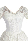 Original 1950s Ivory Lace and Tulle Wedding Dress