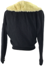 Vintage 1950 Black Cashmere Cardigan with Mink- New