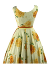 Rare 1950s Yellow Floral Jerry Gilden Dress Ensemble - New!