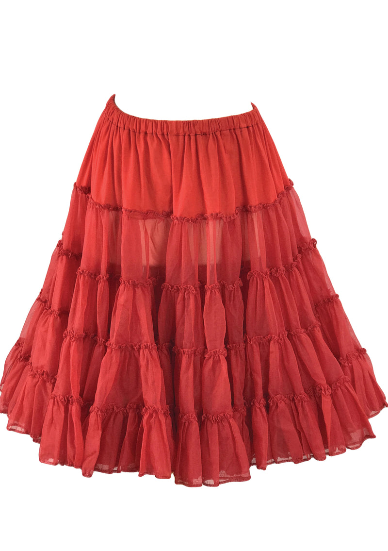 Vintage 1950s Original Red Crinoline Petticoat - New! (on hold)
