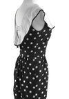 Vintage 1980s Black & White Spots Cotton Day Dress - New!