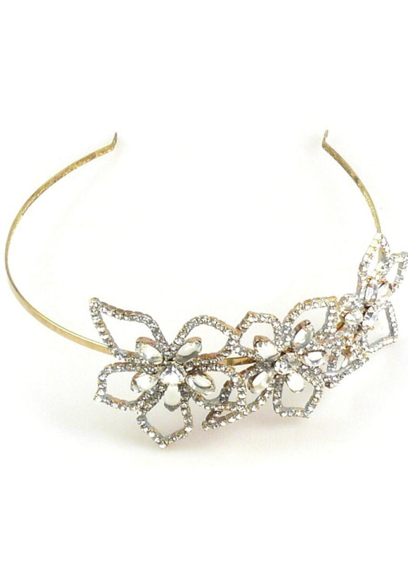 Striking Czech Clear Crystal and AB Stones Headband