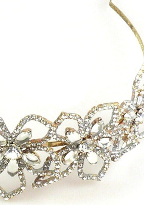 Striking Czech Clear Crystal and AB Stones Headband