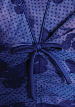 Vintage 1950s Royal Blue Abstract Roses Party Dress - New! (LAYAWAY)