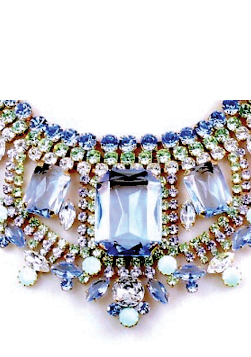 Gorgeous Blue Crystal Necklace- New!
