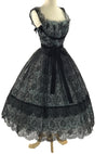 Exceptional Vintage 1950s Black Lace Party Dress - New!