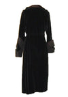 Sophisticated 1930s Art Deco Black Velvet Coat